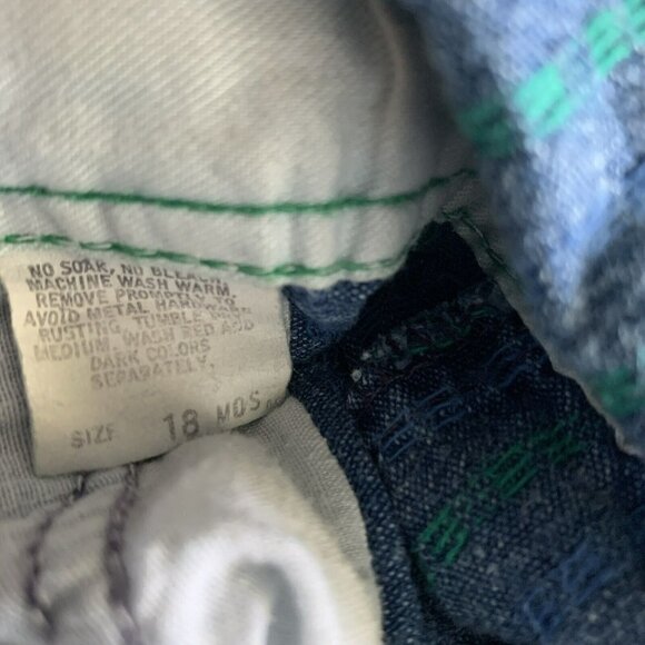 vintage oshkosh overalls denim vestbak Baby 18 Months Made In USA - Picture 8 of 8